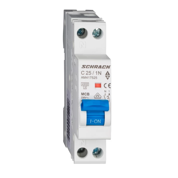 INTRERUPATORERUPATOR AUTOMAT AMPARO 4,5KA C25A 1P+N 1M AM417525--