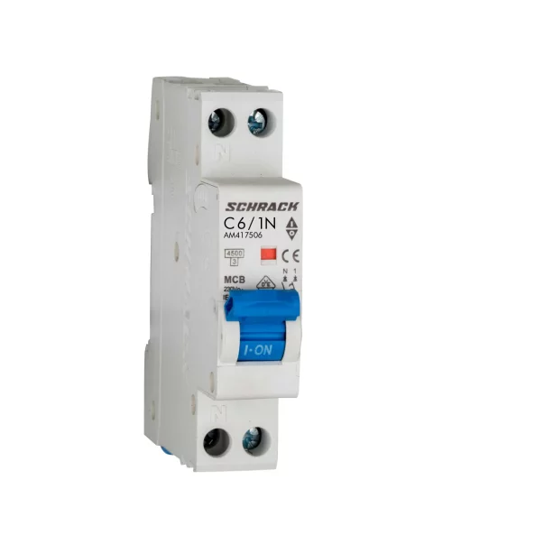 INTRERUPATORERUPATOR AUTOMAT AMPARO 4,5KA C6A 1P+N 1M AM417506--