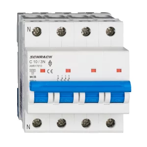 INTRERUPATORERUPTOR AUTOMAT MODULAR (MCB) AMPARO 6KA C 10A 3P+N AM617810--