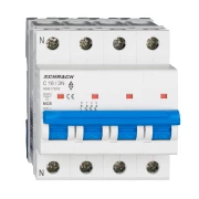 INTRERUPATORERUPTOR AUTOMAT MODULAR (MCB) AMPARO 6KA C 16A 3P+N AM617816--