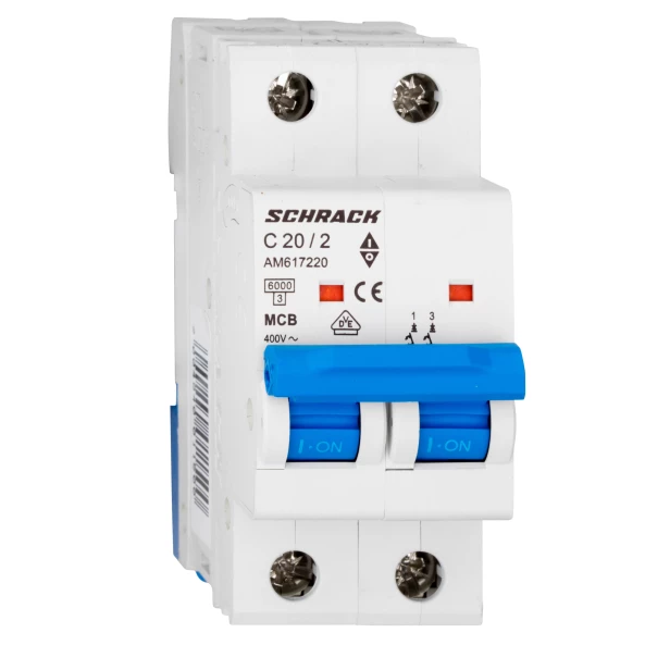 INTRERUPATORERUPTOR AUTOMAT MODULAR (MCB) AMPARO 6KA C 20A 2-POLI AM617220--