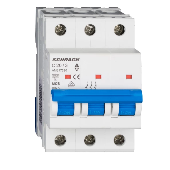 INTRERUPATORERUPTOR AUTOMAT MODULAR (MCB) AMPARO 6KA C 20A 3M AM617320--