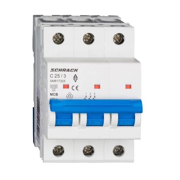 INTRERUPATORERUPTOR AUTOMAT MODULAR (MCB) AMPARO 6KA C 25A 3M AM617325--