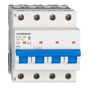 INTRERUPATORERUPTOR AUTOMAT MODULAR (MCB) AMPARO 6KA C 40A 3P+N AM617840--