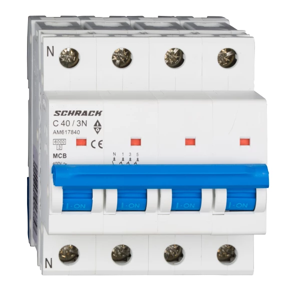 INTRERUPATORERUPTOR AUTOMAT MODULAR (MCB) AMPARO 6KA C 40A 3P+N AM617840--