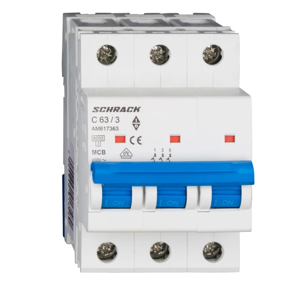 INTRERUPATORERUPTOR AUTOMAT MODULAR (MCB) AMPARO 6KA C 63A 3M AM617363--
