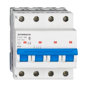 INTRERUPATORERUPTOR AUTOMAT MODULAR (MCB) AMPARO 6KA C 63A 3P+N AM617863--