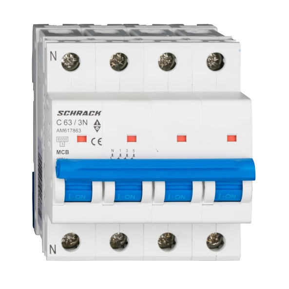 INTRERUPATORERUPTOR AUTOMAT MODULAR (MCB) AMPARO 6KA C 63A 3P+N AM617863--