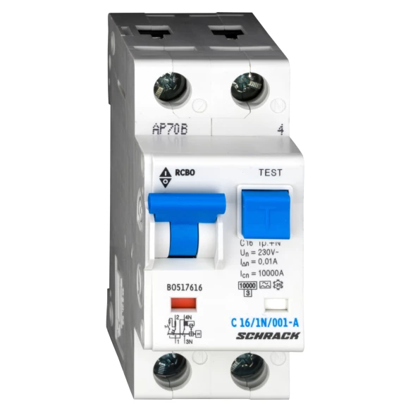 INTRERUPATORERUPTOR AUTOMAT+DIF. 1P+N AMPARO 10KA C 16A 10MA TIP A BO517616--