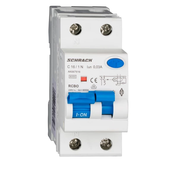 INTRERUPATORERUPTOR AUTOMAT+DIF. 1P+N AMPARO 6KA C 16A 30MATIP A AK667616--