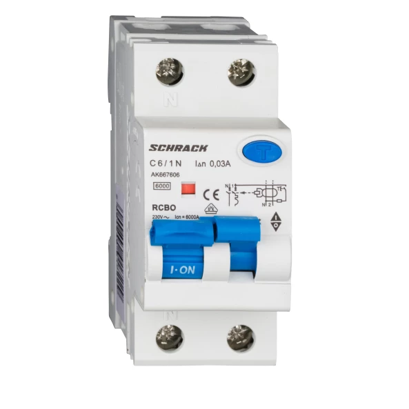INTRERUPATORERUPTOR AUTOMAT+DIF. 1P+N AMPARO 6KA C 6A 30MA TIP A AK667606--
