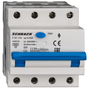 INTRERUPATORERUPTOR AUTOMAT+DIF. 3+N AMPARO 6KA C 20A 30MATIP A AK667820--