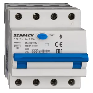 INTRERUPATORERUPTOR AUTOMAT+DIF. 3+N AMPARO 6KA C 32A 30MA TIP A AK667832--