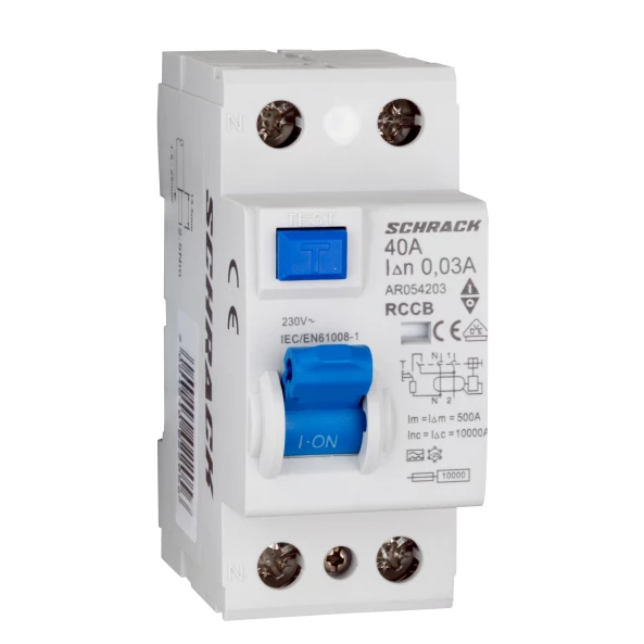 INTRERUPATORERUPTOR DIF. AMPARO (10KA) 40A 2-POLI 30MA TIP A AR054203--