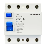 INTRERUPATORERUPTOR DIFERENTIAL AMPARO 10KA 25A 4-POLI 300MA AR002130--