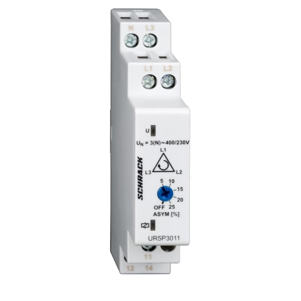 RELEU SUPRAV. SISTEM 3FAZAT 1CC 5A/250V UALIM=400/230V-3(N) UR5P3011--