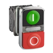 BUTON DUBLU ILUM CU REV,VE-RO,I-O,240V