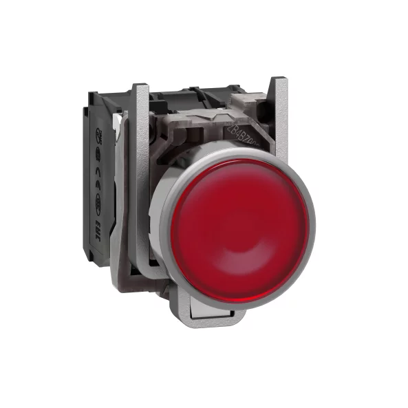 BUTON ILUM CU REVENIRE,ROSU,24V,1ND1NI