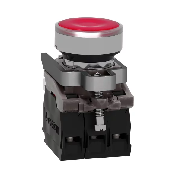 BUTON ILUM CU REVENIRE,ROSU,24V,1ND1NI