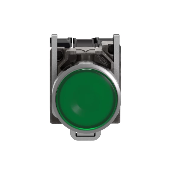 BUTON ILUM CU REVENIRE,VERDE,24V,1ND1NI