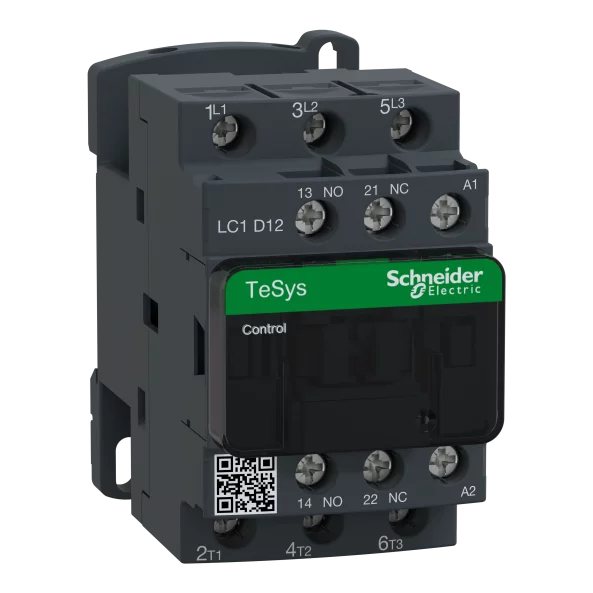 CONTACTOR 3P 12A AC3 1NO+1NC 24VAC