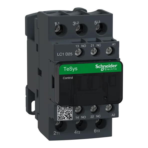 CONTACTOR 3P 25A AC3 1NO+1NC 24VAC