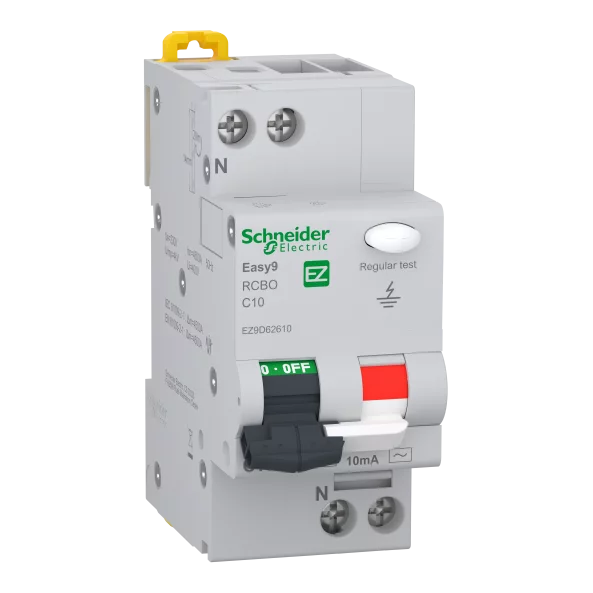 EASY9 RCBO 1P+N 4500 AC 10MA C 10A