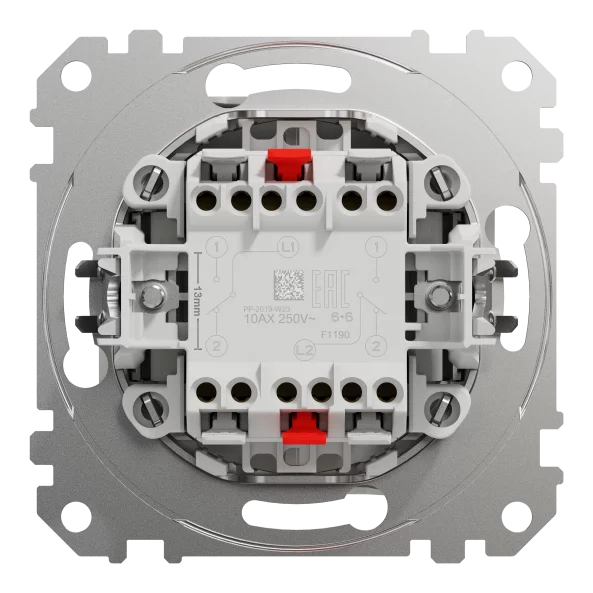 NEW SEDNA INTRERUPATOR DUBLU CAP SCARA 10AX ALB
