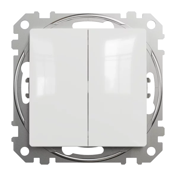 NEW SEDNA INTRERUPATOR DUBLU CAP SCARA 10AX ALB