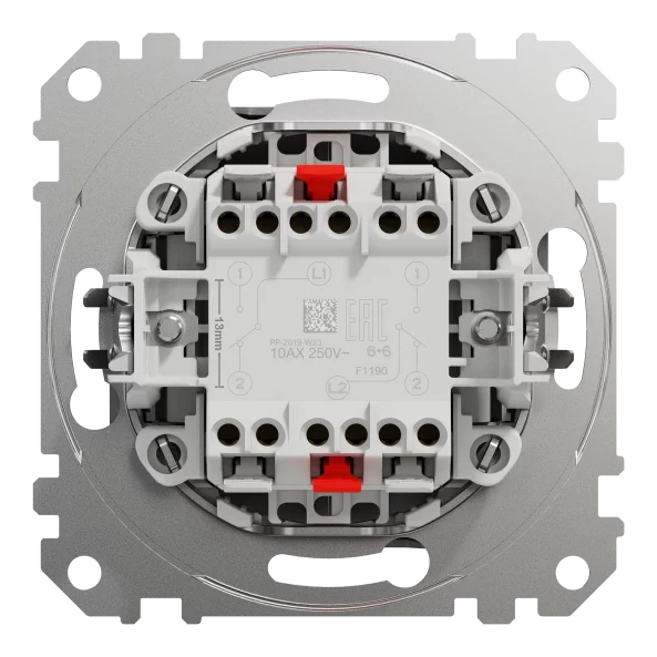 NEW SEDNA INTRERUPATOR DUBLU CAP SCARA 10AX ALU