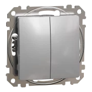 NEW SEDNA INTRERUPATOR DUBLU CAP SCARA 10AX ALU