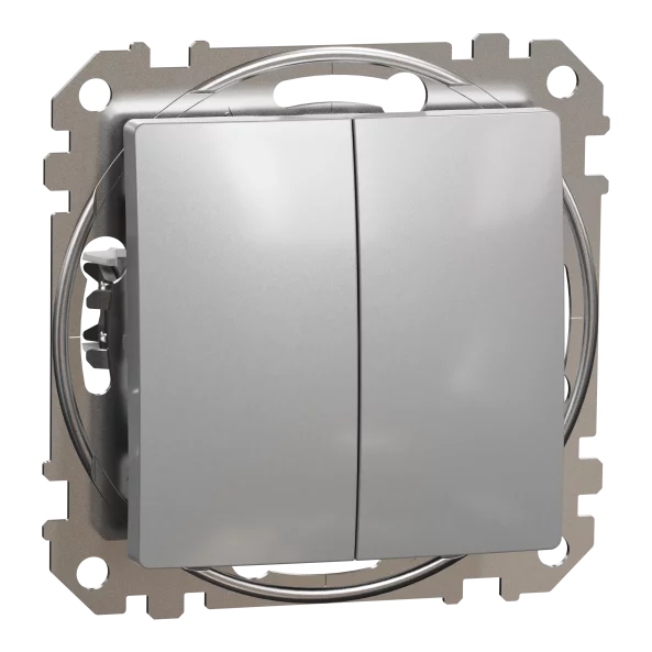 NEW SEDNA INTRERUPATOR DUBLU CAP SCARA 10AX ALU