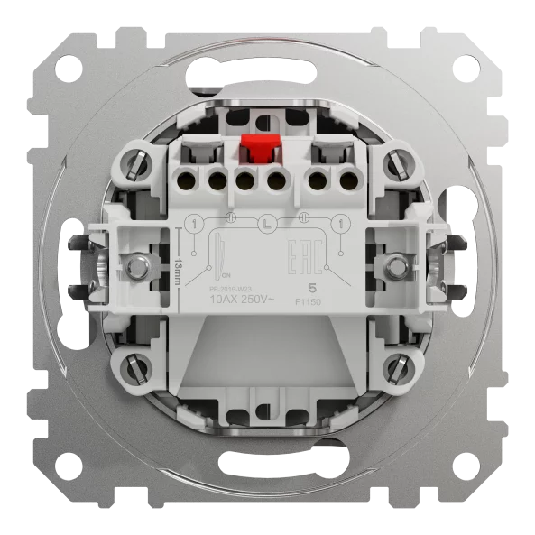 NEW SEDNA INTRERUPATOR DUBLU 10AX ALUMINIU