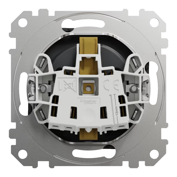 NEW SEDNA PRIZA 2P+E CU OBT ANTRACIT