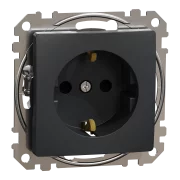 NEW SEDNA PRIZA 2P+E CU OBT ANTRACIT
