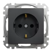 NEW SEDNA PRIZA 2P+E CU OBT ANTRACIT