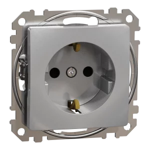 NEW SEDNA PRIZA 2P+E CU OBTURATOARE ALU