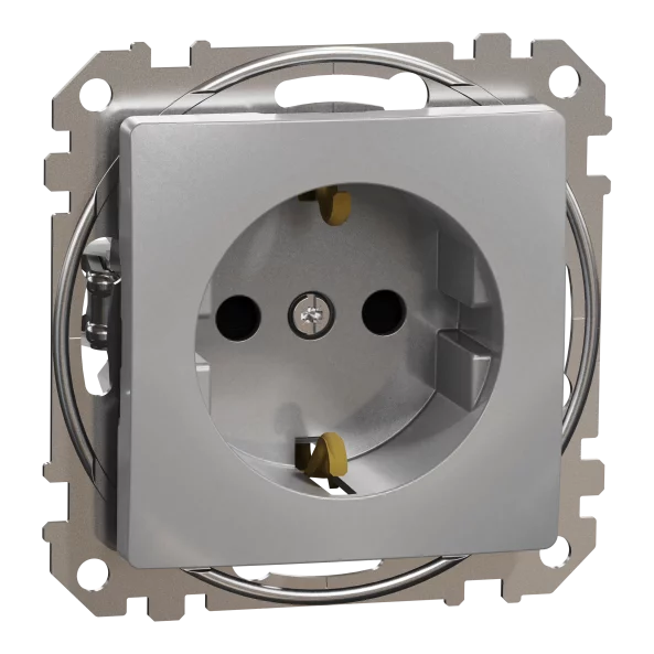NEW SEDNA PRIZA 2P+E CU OBTURATOARE ALU