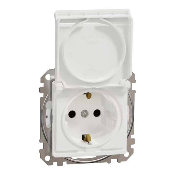 NEW SEDNA PRIZA 2P+E IP44 OBT+CAPAC ALB