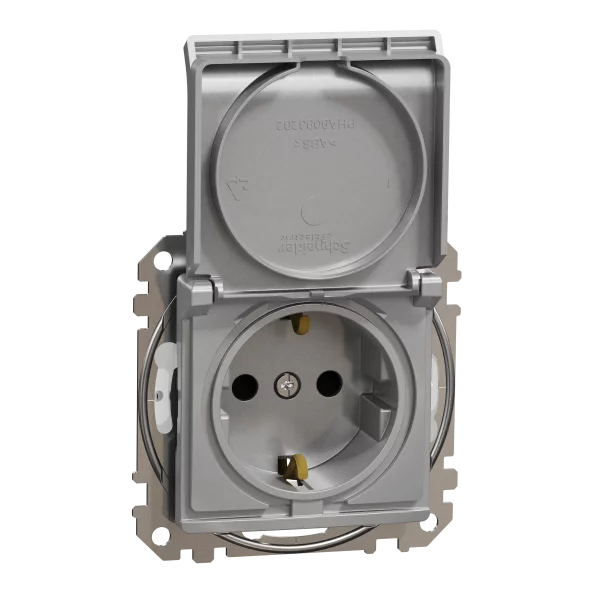 NEW SEDNA PRIZA 2P+E IP44 OBT+CAPAC ALU