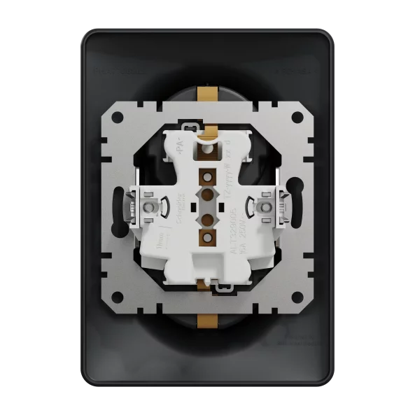 NEW SEDNA PRIZA DUBLA 2P+E,OBT ANTRACIT