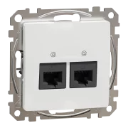 NEW SEDNA PRIZA DUBLA RJ45 CAT5E UTP ALB