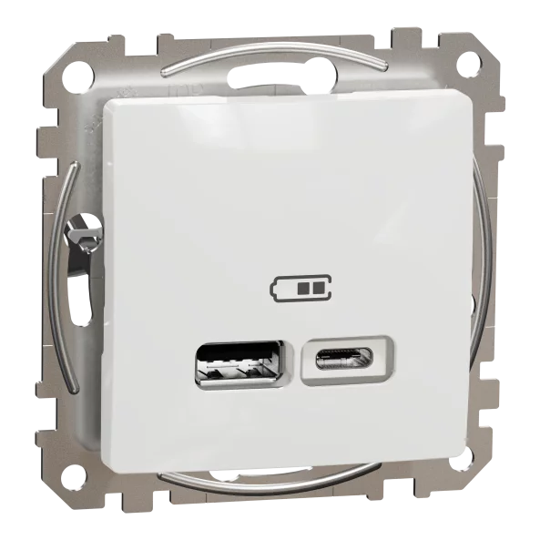 NEW SEDNA PRIZA INCARCARE USB A+C 2.4A ALB