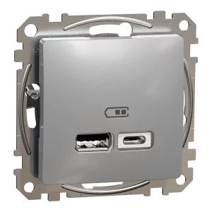 NEW SEDNA PRIZA INCARCARE USB A+C 2.4A ALU