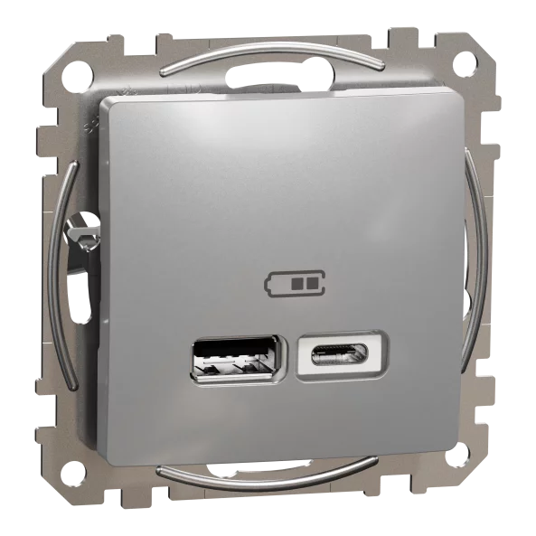 NEW SEDNA PRIZA INCARCARE USB A+C 2.4A ALU