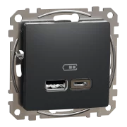 NEW SEDNA PRIZA INCARCARE USB A+C 2.4A ANTRACIT