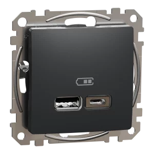 NEW SEDNA PRIZA INCARCARE USB A+C 2.4A ANTRACIT