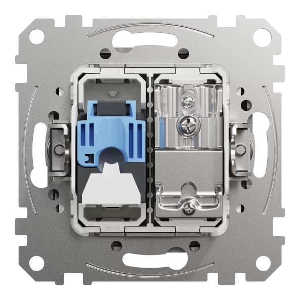 NEW SEDNA PRIZA TV+RJ45 CAT6 UTP ALUMINIU