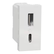 NEW UNICA INCARCATOR USB 1M TIP A + C (15W) ALB