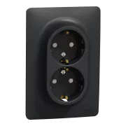 NEW UNICA PRIZA DUBLA 2P+E 16A OBT ANTRACIT